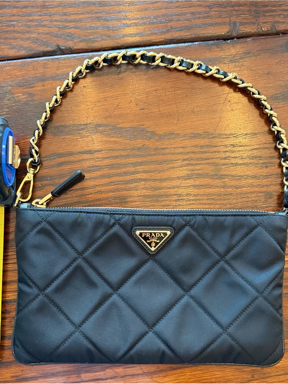 Prada Re-Nylon Mini Quilted Pouch Clutch Bag - Picture 8 of 9